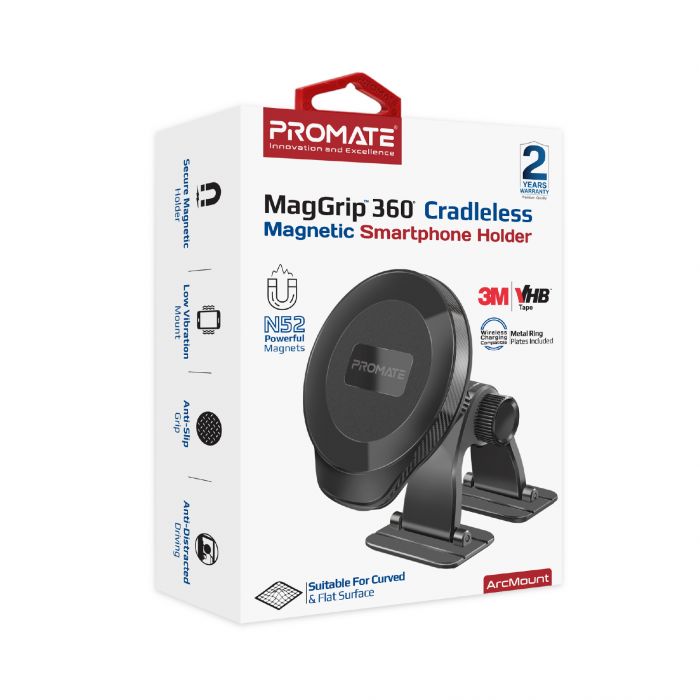Тримач автомобільний Promate Arcmount Black