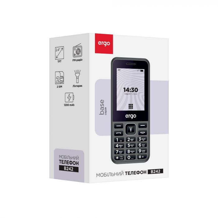 Мобiльний телефон Ergo E242 Dual Sim Black