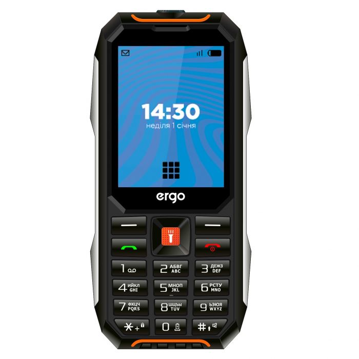 Мобiльний телефон Ergo E283 Dual Sim Black Orange