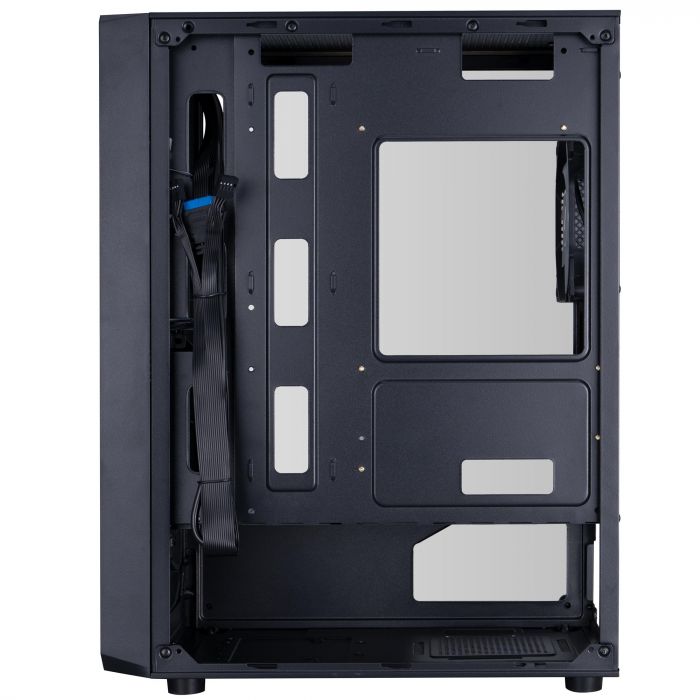 Корпус 1stPlayer FD3-M-BK-4F7 Black без БЖ