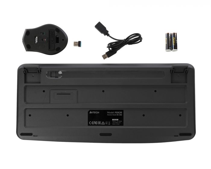Комплект (клавіатура, миша) бездротовий A4Tech Fstyler FG2500S Plus Grey