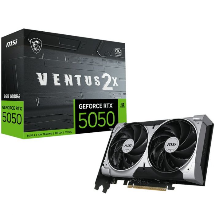 Відеокарта GF RTX 5050 8GB GDDR6 Ventus 2X OC MSI (GeForce RTX 5050 8G VENTUS 2X OC)