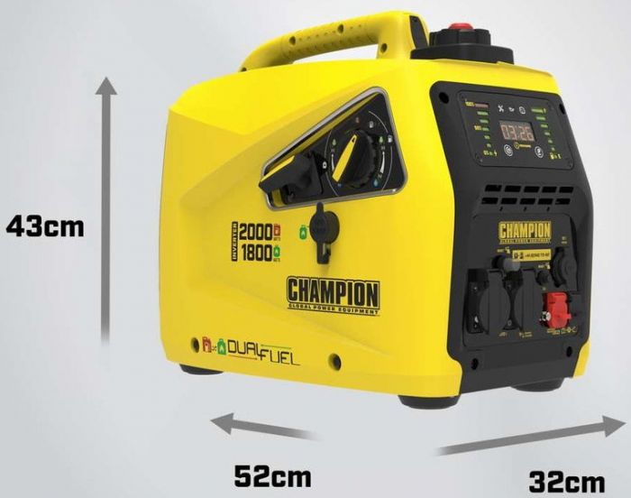 Генератор газобензиновий інверторний Champion 2 кВт (82001i-DF-EU)