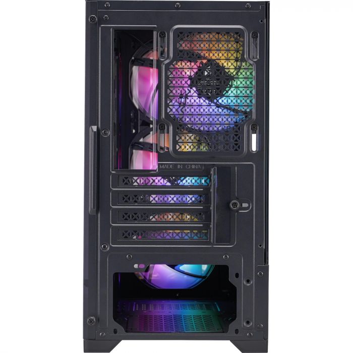 Корпус 1stPlayer H2-BK-4F7 Black без БЖ