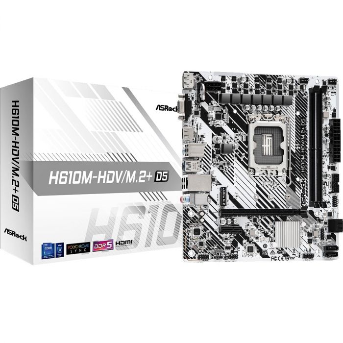 Материнська плата ASRock H610M-HDV/M.2+ D5 Socket 1700