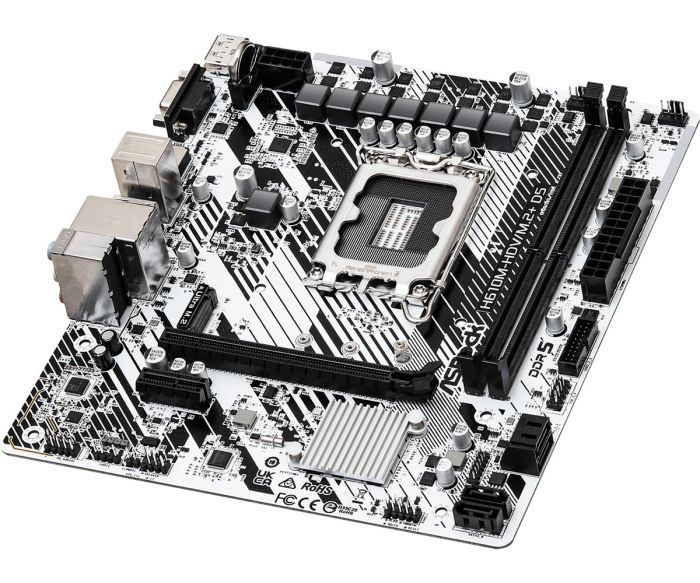 Материнська плата ASRock H610M-HDV/M.2+ D5 Socket 1700