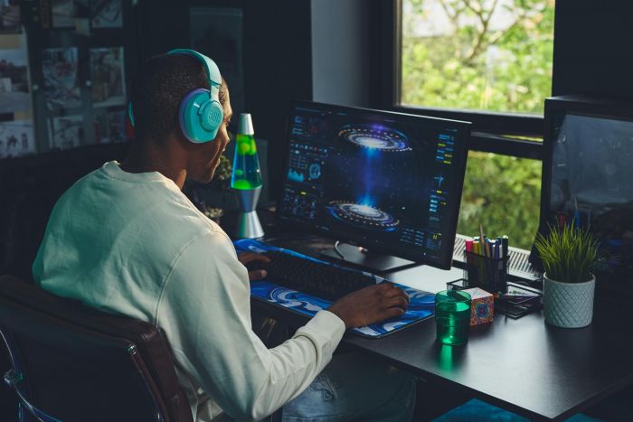 Bluetooth-гарнітура JBL Quantum 360 Wireless Cyan (JBLQTUM360CYN)