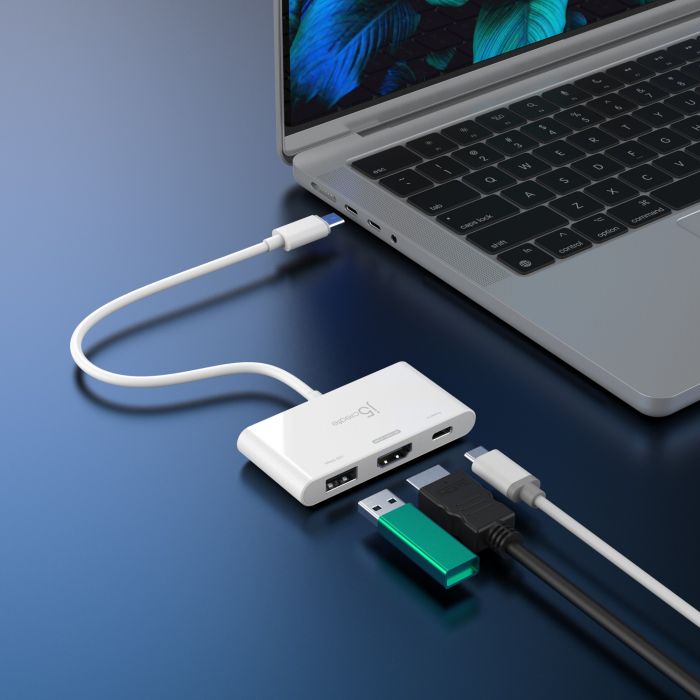 USB-хаб J5create USB-C 3-в-1 White (JCA399-N)