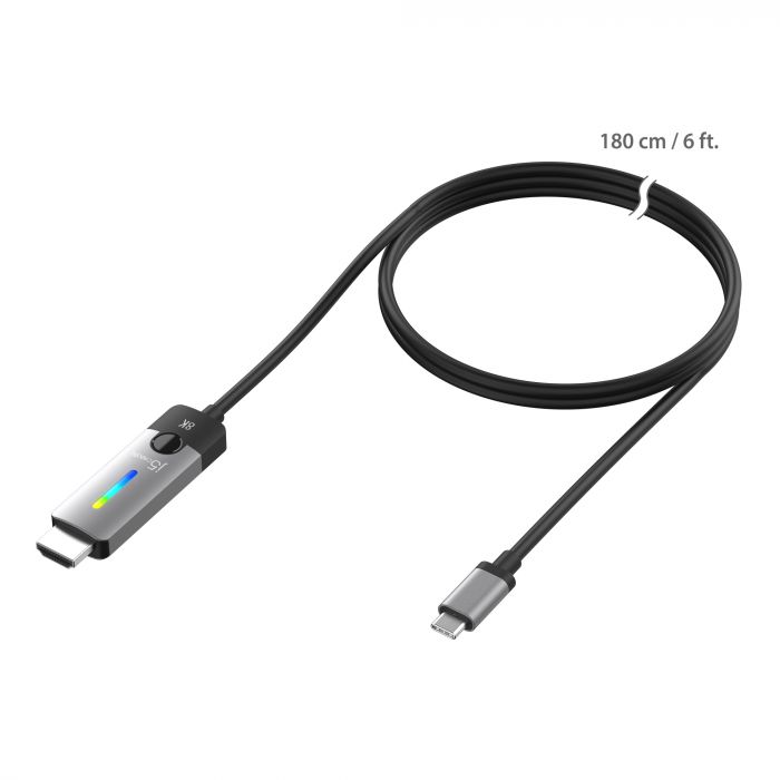 Кабель J5create USB-C - HDMI (M/M), 1.8 м, Black (JCC157-N)