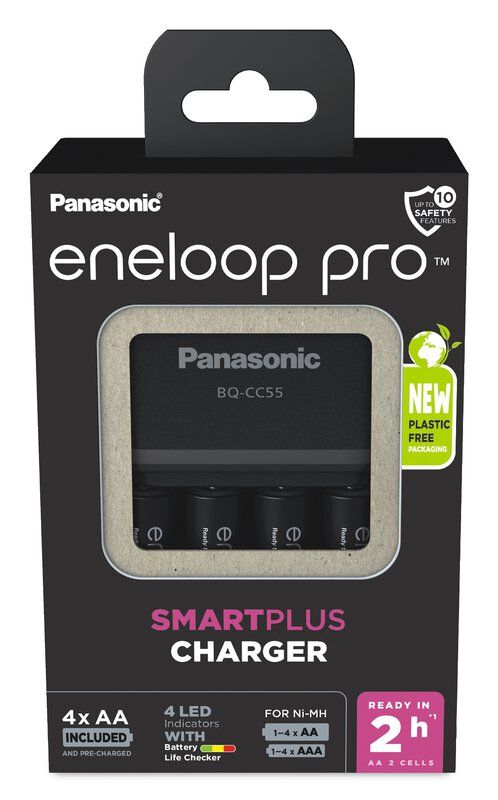 Зарядний пристрій Panasonic Smart-Quick Charger + Eneloop Pro BQ-CC55 AA/HR06 Ni-Mh 2500 mAh BL 4 шт