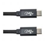 Кабель San Guan USB Type-C - USB Type-C (M/M) PD 240W, 3 м, Black (CA914128)