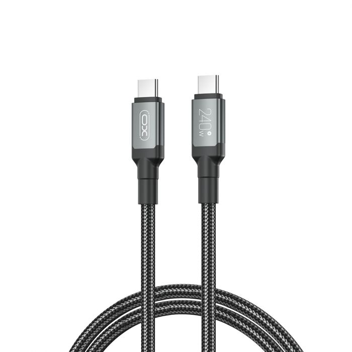 Кабель XO USB Type-C - USB Type-C (M/M), 5А, 240W, 2 м, Black (NB-Q264B-CC.black)