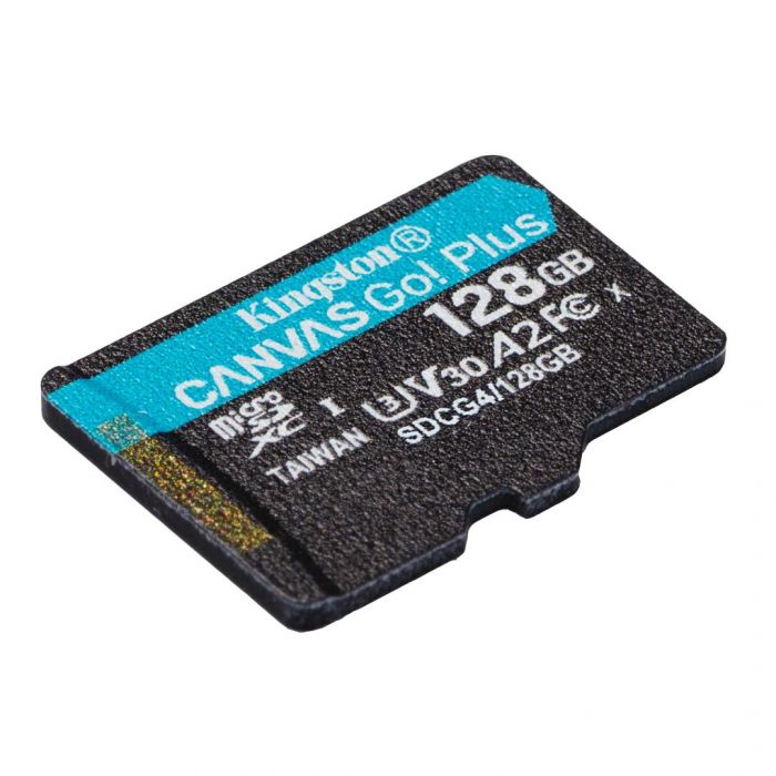 Карта пам`яті MicroSDXC  128GB UHS-I/U3 Class 10 Kingston Canvas Go! Plus R200/W200MB/s (SDCG4/128GBSP)