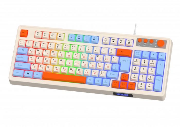Клавiатура Maxxter KBG-3C01-UA White