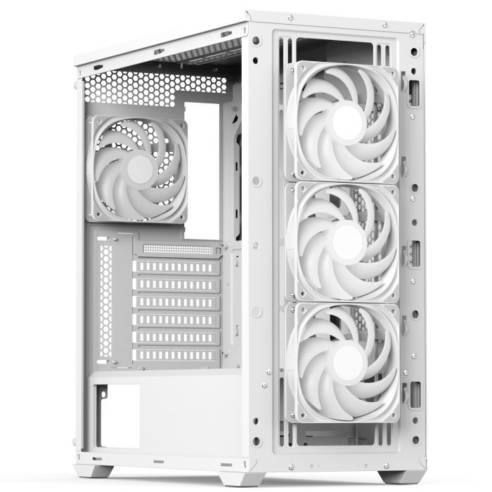 Корпус AeroCool D501A-G-WT-v2 (ACCM-DS01043.21) White без БЖ