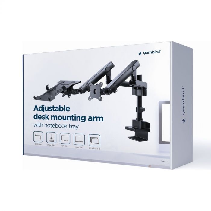 Кронштейн Gembird MA-DA3-02 17-32" (VESA100х100) (для 2-х моніторів)