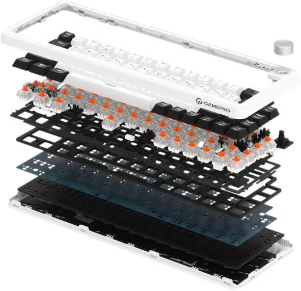 Клавіатура бездротова GamePro Asgard Valhalla MK210W Pro White