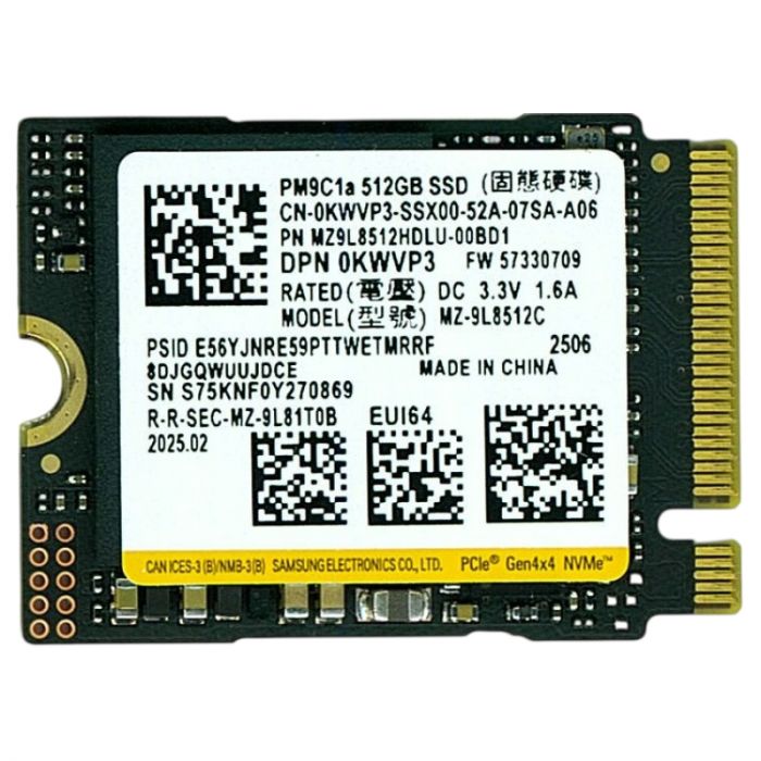Накопичувач SSD 512GB Samsung M.2 2230 PCIe 4.0 x4 TLC (MZ-9L8512C)