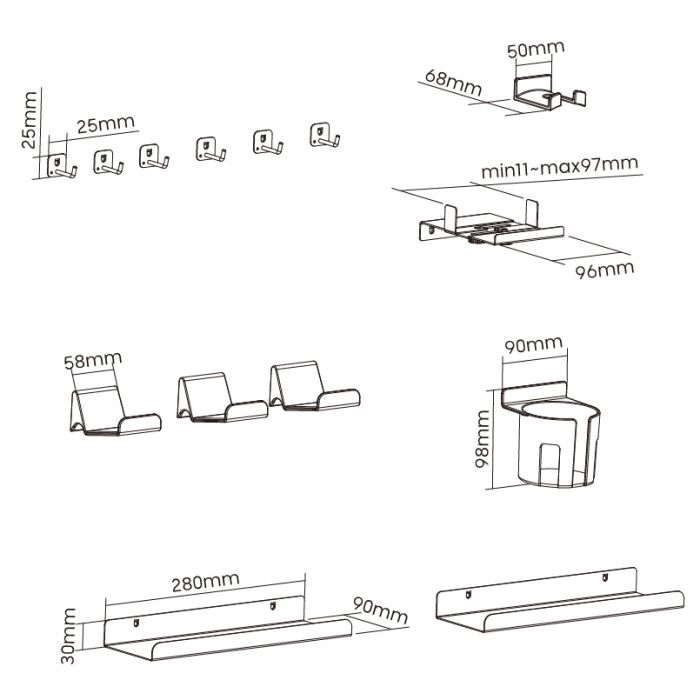 Набір аксесуарів для органайзера OfficePro OA510 Black