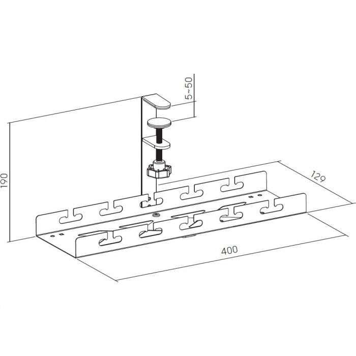 Органайзер для кабелю OfficePro CT230B Black