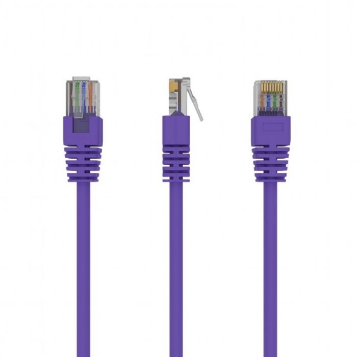 Патч-корд UTP Cablexpert (PP12-0.25M/V) літий, 50u "штекер із засувкою, 0.25 м, фіолетовий