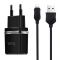 Мережевий зарядний пристрій Hoco C12 Smart 2.4A 2USB Black (S23146) + кабель Lightning
