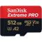 Карта пам`ятi MicroSDXC 512GB UHS-I U3 R200/W140MB/s SanDisk Extreme Pro V30 + SD-адаптер (SDSQXCD-512G-GN6MA)
