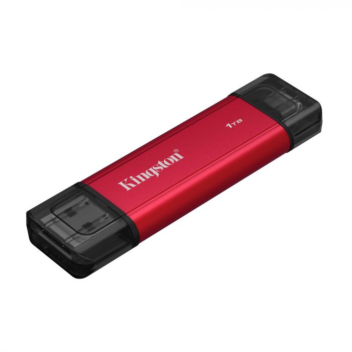 Накопичувач зовнішній SSD 1TB Kingston Dual Portable Red (SPSD/1TB)