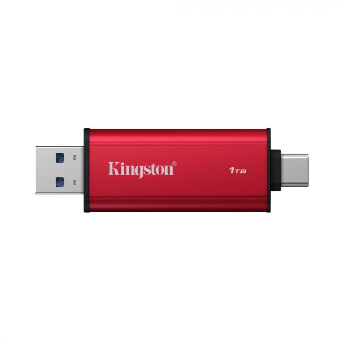 Накопичувач зовнішній SSD 1TB Kingston Dual Portable Red (SPSD/1TB)