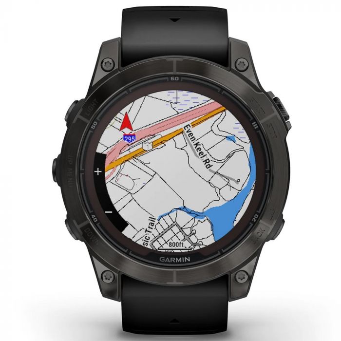 Смарт-годинник Garmin Fenix 7 Pro Sapphire Solar Carbon Gray DLC Titanium with Black Silicone (010-02777-54)