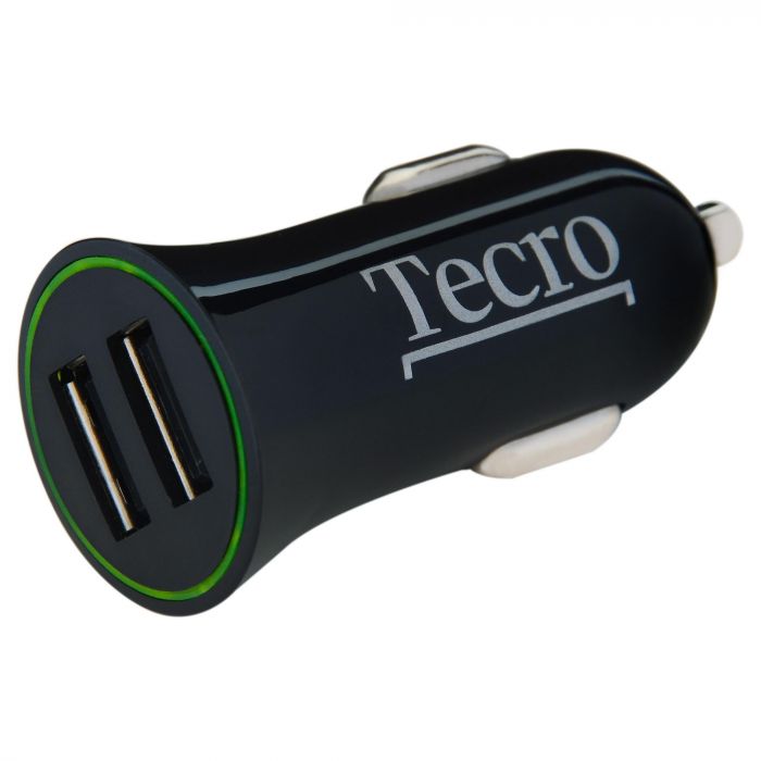Автомобільний зарядний пристрій Tecro (2USBх2.1A) Black (TCR-0221AB)