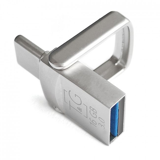 Флеш-накопичувач USB 2.0 16GB Type-C T&G 104 Metal Series Silver (TG104TC-16G)