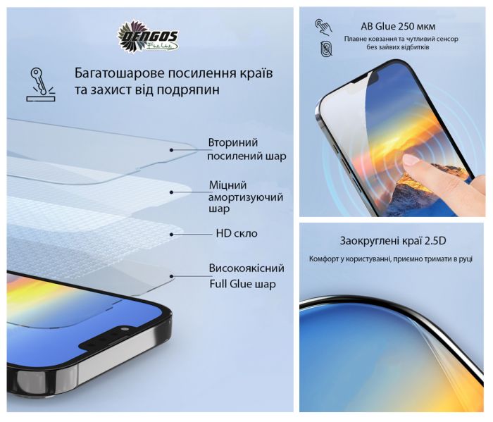 Захисне скло Dengos для Oppo A6 Pro 4G Black Full Glue (TGFG-431)