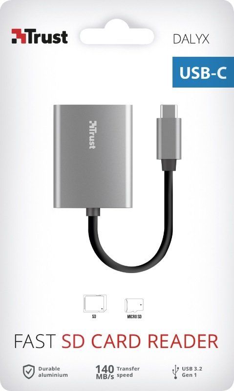 Кардрідер Trust Dalyx Aluminium USB Type-C Grey (24136)