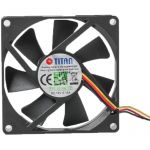 Вентилятор Titan TFD-8015 M 12 Z, 80х80х15мм, 3-pin, чорний