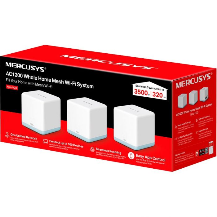 WiFi Mesh-система Mercusys Halo H30 (3-pack)