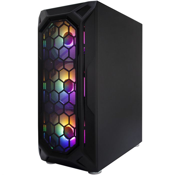 Корпус 1stPlayer X6-BK-4F1 Black без БЖ