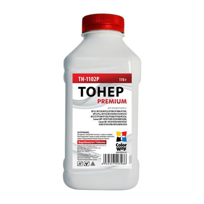 Тонер ColorWay (TH-1102P) HP P1102/P1606/Canon 725/Canon 728, 110г Premium
