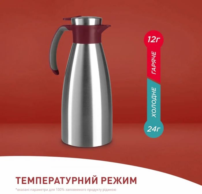 Термоглечик Tefal Soft Grip 1.5 л Burgundy (K3042214)