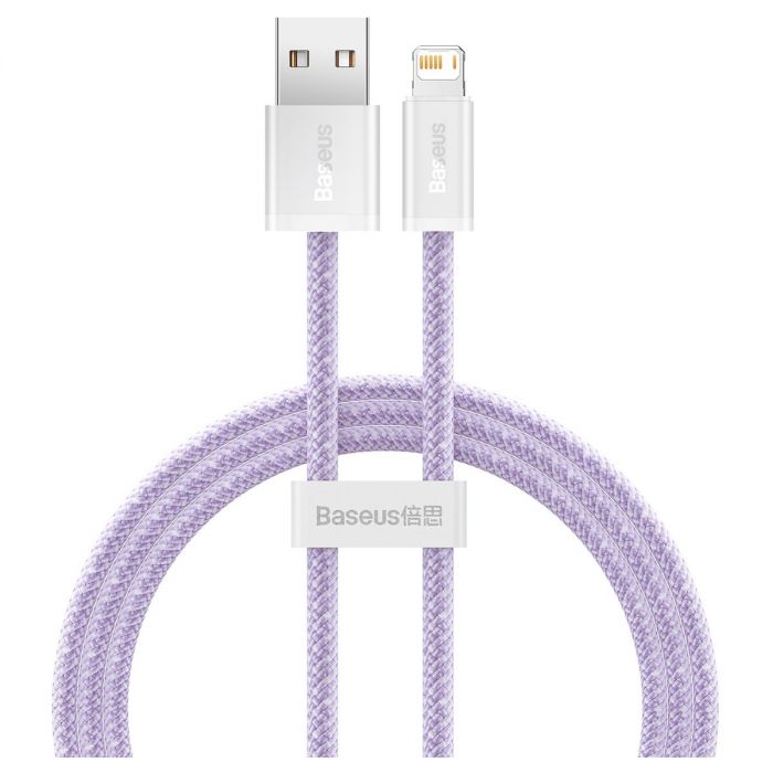 Кабель Baseus Dynamic USB - Lightning (M/M), 2.4A, 1 м Purple (CALD000405)