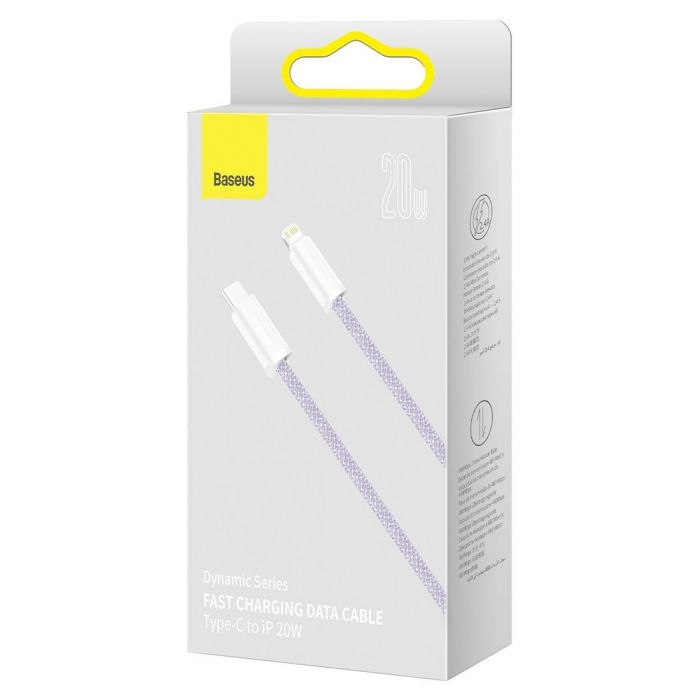 Кабель Baseus Dynamic USB Type-C - Lightning (M/M), 20W, 2 м Purple (CALD000105)