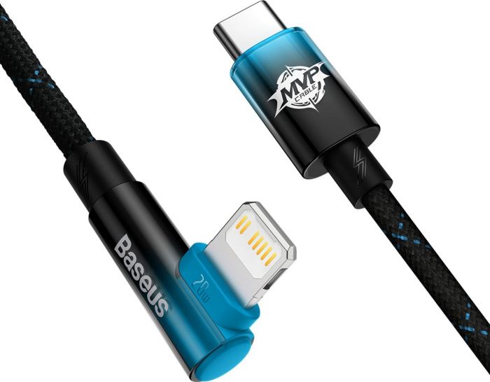 Кабель Baseus MVP 2 USB Type-C - Lightning (M/M), 20W, 1 м Black/Blue (CAVP000221)