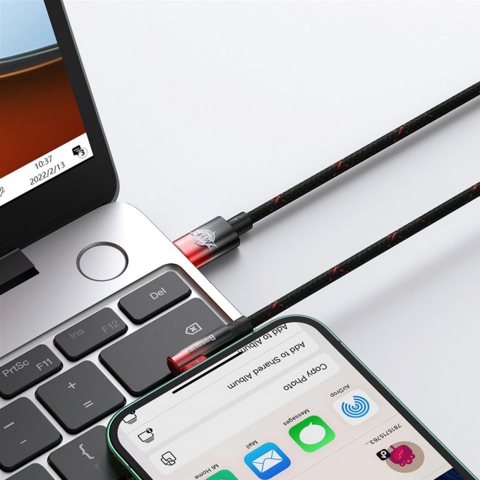 Кабель Baseus MVP 2 USB Type-C - Lightning, 20W, 1м Black/Red (CAVP000220)