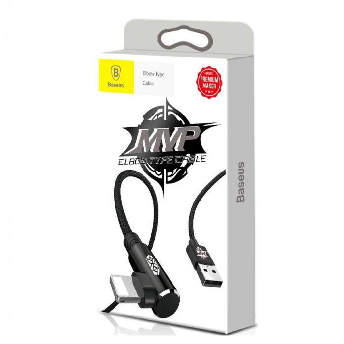Кабель Baseus MVP USB - Lightning (M/M), 1.5A, 2 м Black (CALMVP-A01)