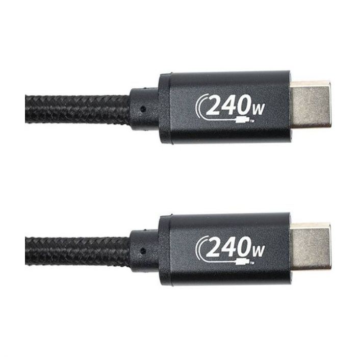 Кабель San Guan USB Type-C - USB Type-C (M/M) PD 240W, 3 м, Black (CA914128)