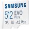 Карта пам`яті MicroSDXC  512GB UHS-I/U3 Class 10 Samsung Evo Plus R160MB/s + SD-адаптер (MB-MC512SA/EU)