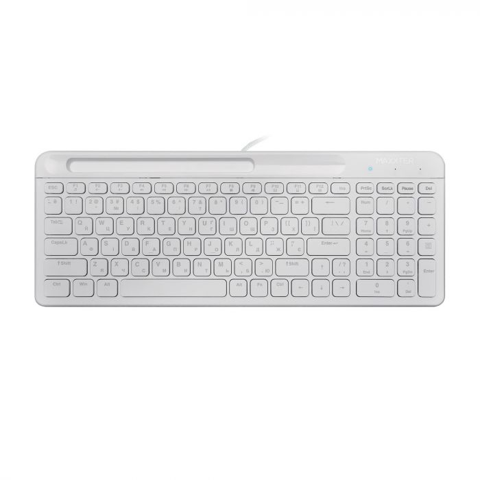 Клавiатура Maxxter KB-01W-UA White
