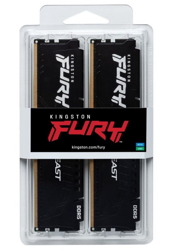 Модуль пам`яті DDR5  2x16GB/6000 Kingston Fury Beast Black (KF560C36BBE2K2-32)