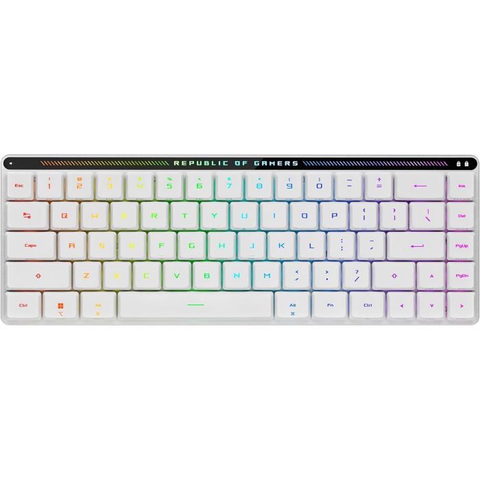 Клавіатура бездротова Asus ROG Falchion RGB WL BT White (90MP03EC-BKMA10)