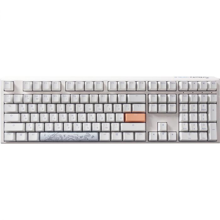 Клавіатура Ducky One 3 Cherry MX Blue RGB UA USB White (DKON2108ST-CUAPXPWWWSC1)